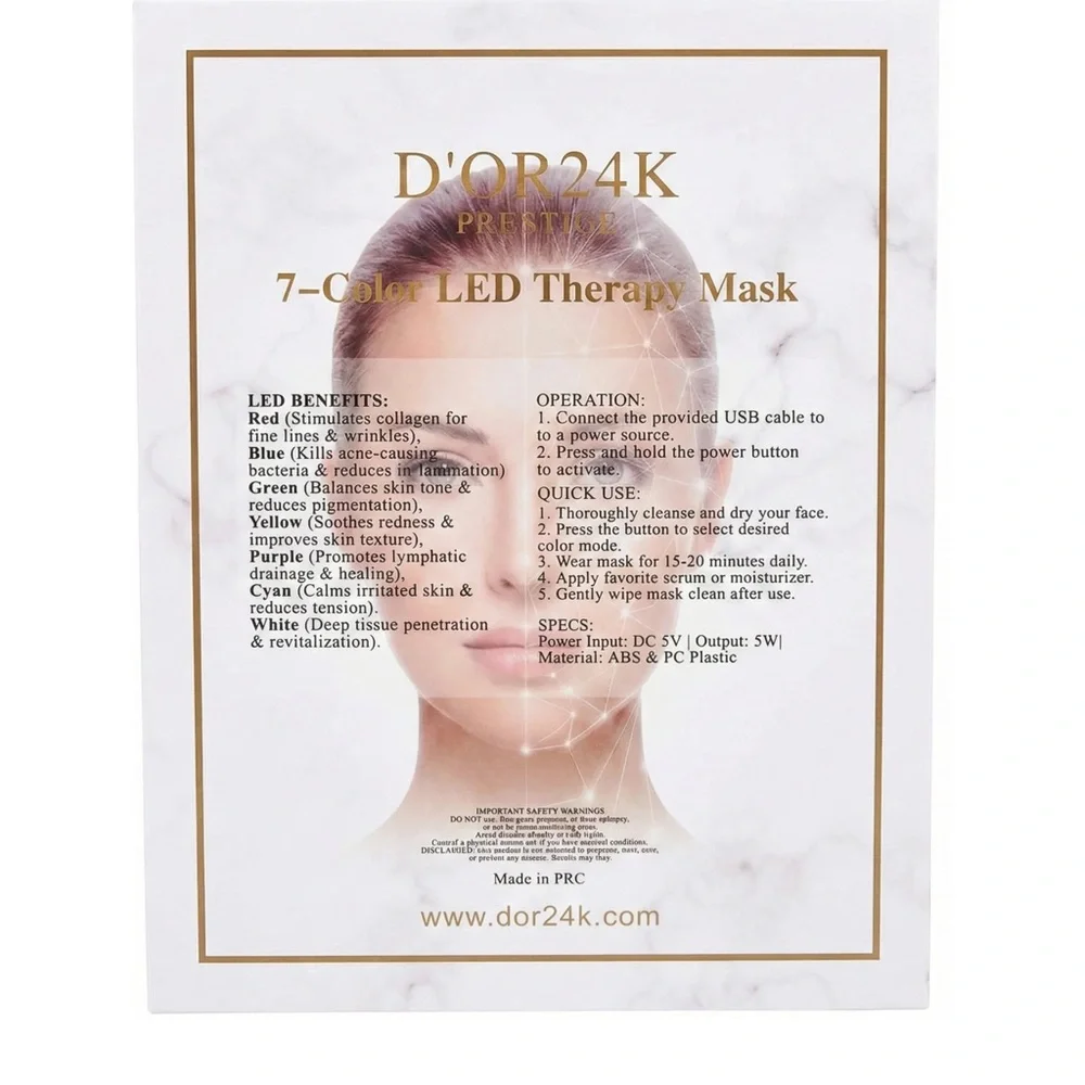 7-Color LED Therapy Mask D’OR24K